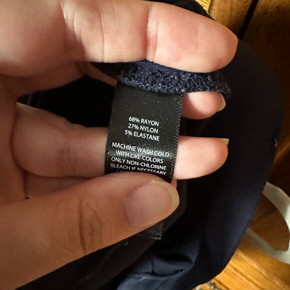 Betabrand | Straight Leg Dress Pant Yoga Pants in NAVY | Size L - Picture 5 of 5